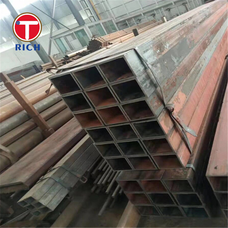 ASTM A500 درجه A گالوانیزه لوله فولادی جوشکاری جوشکاری سیاه مربع سوراخ برای ساخت و ساز