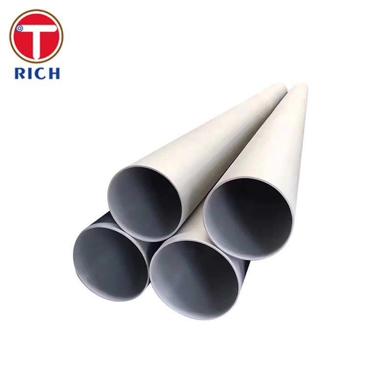 ASTM A409 TP201 لوله از فولاد ضد زنگ آستنیتیک با قطر بزرگ و جوش شده برای استفاده از مواد خوردنی یا دمای بالا