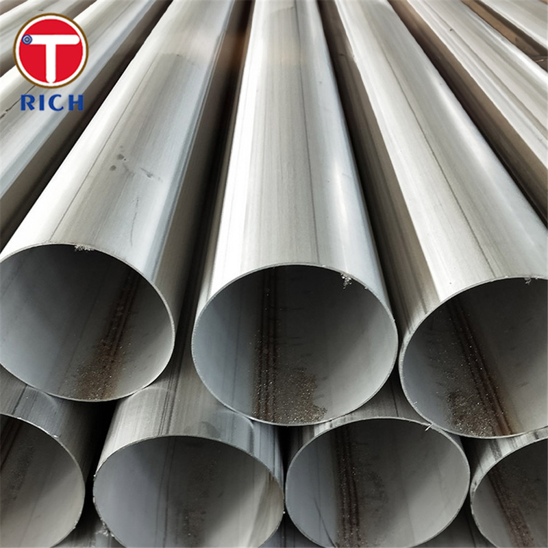 ASTM A409 TP201 لوله از فولاد ضد زنگ آستنیتیک با قطر بزرگ و جوش شده برای استفاده از مواد خوردنی یا دمای بالا