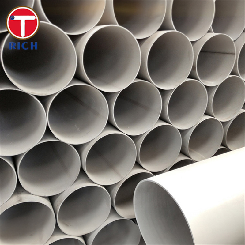 ASTM A409 TP201 لوله از فولاد ضد زنگ آستنیتیک با قطر بزرگ و جوش شده برای استفاده از مواد خوردنی یا دمای بالا