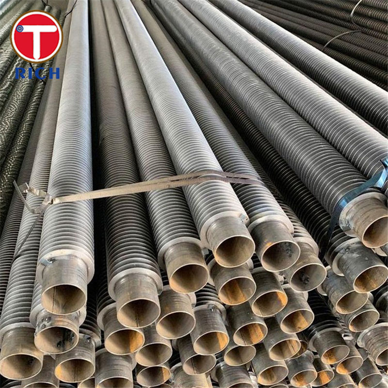 لوله های بالدار نوع L پوشانده شده و لوله های بالدار نوع کربن LL با باله های پیچیده و رسانایی حرارتی بالا برای مبادلات گرما