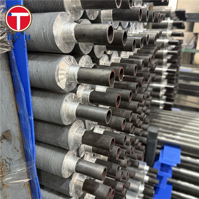 لوله دو فلزی ترکیبی با لایه بیرونی باله آلومینیوم و لوله هسته ای فولاد کربن برای کاربردهای نفت و گاز طبیعی